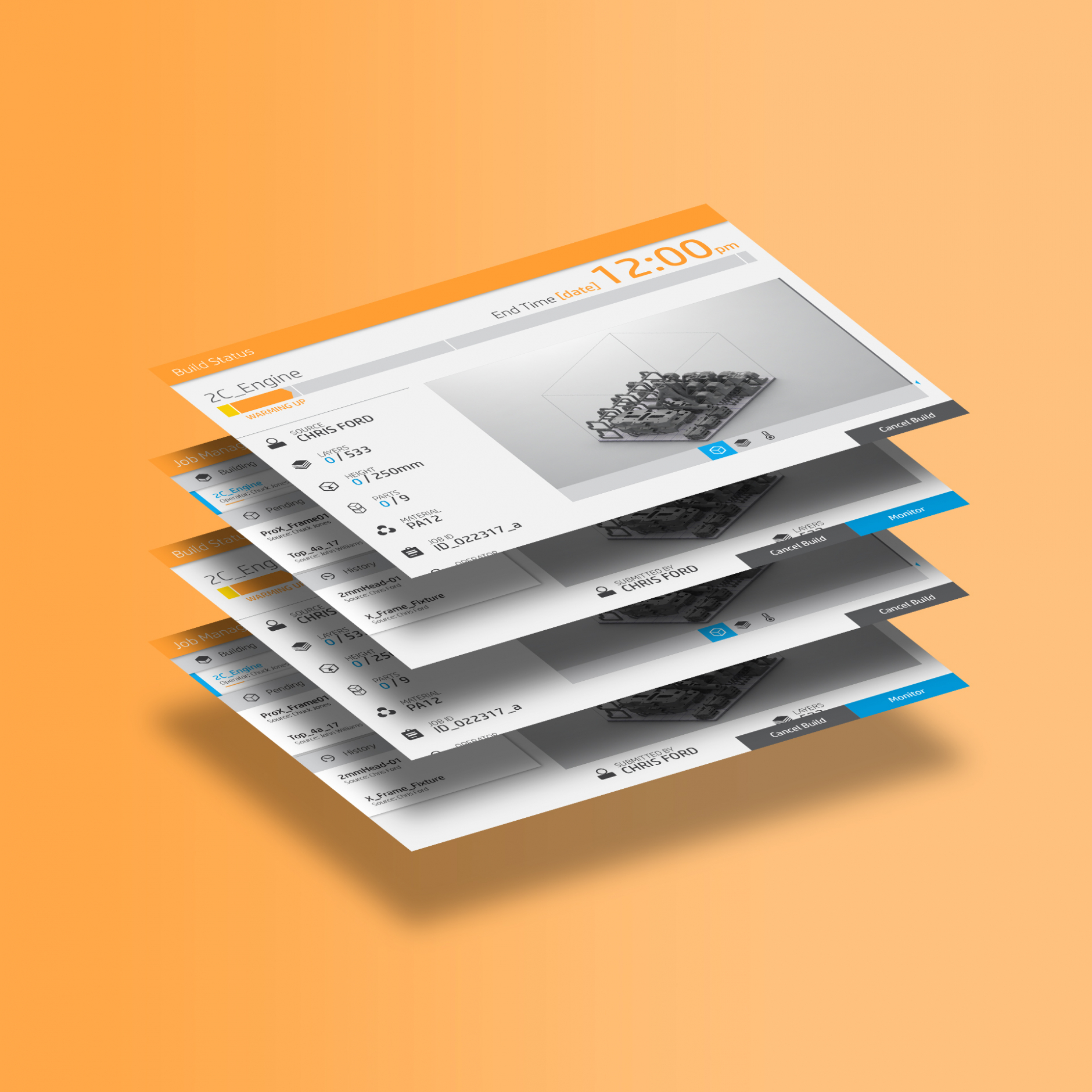 HP Jet Fusion UI Orange