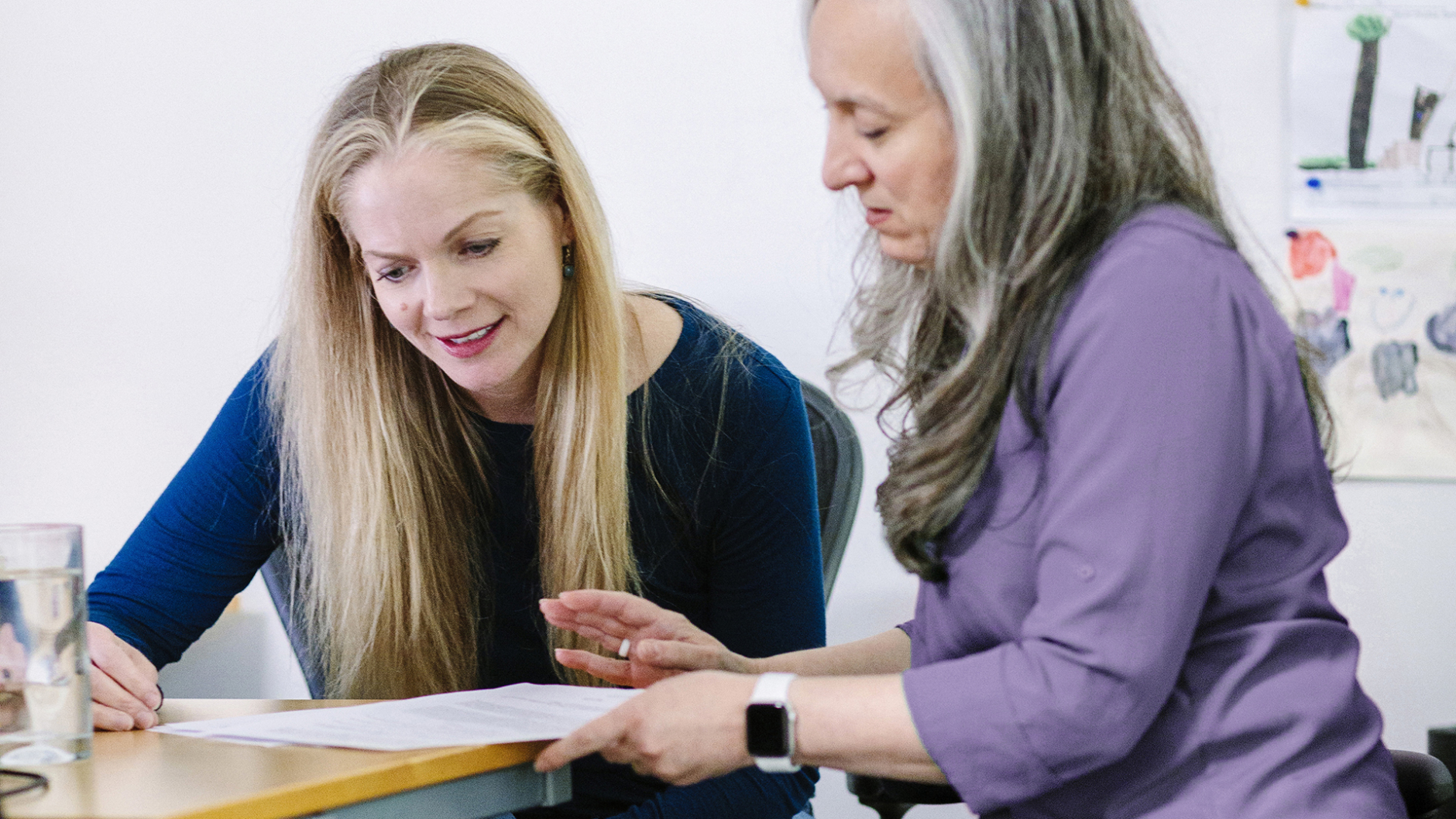 Julie and Amy working together